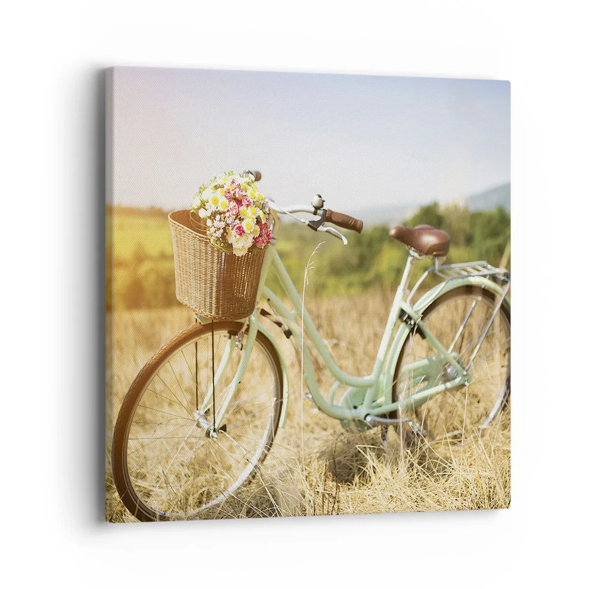 Lærredstryk - Billede på lærred - Jeg bliver her et stykke tid - 40x40 cm