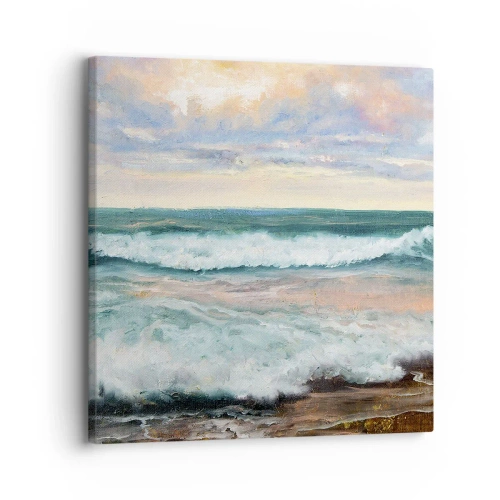 Lærredstryk - Billede på lærred - Her vil du glatte din sjæl - 30x30 cm