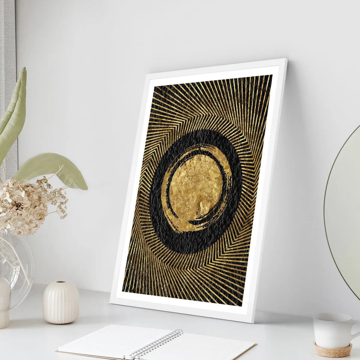 Plakat i hvid ramme - Glamour-komposition - 70x100 cm