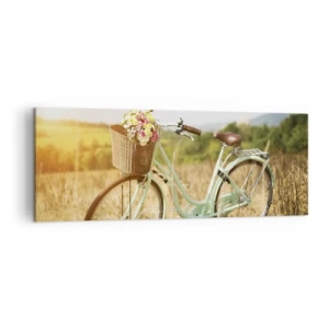 Lærredstryk - Billede på lærred - Jeg bliver her et stykke tid - 140x50 cm