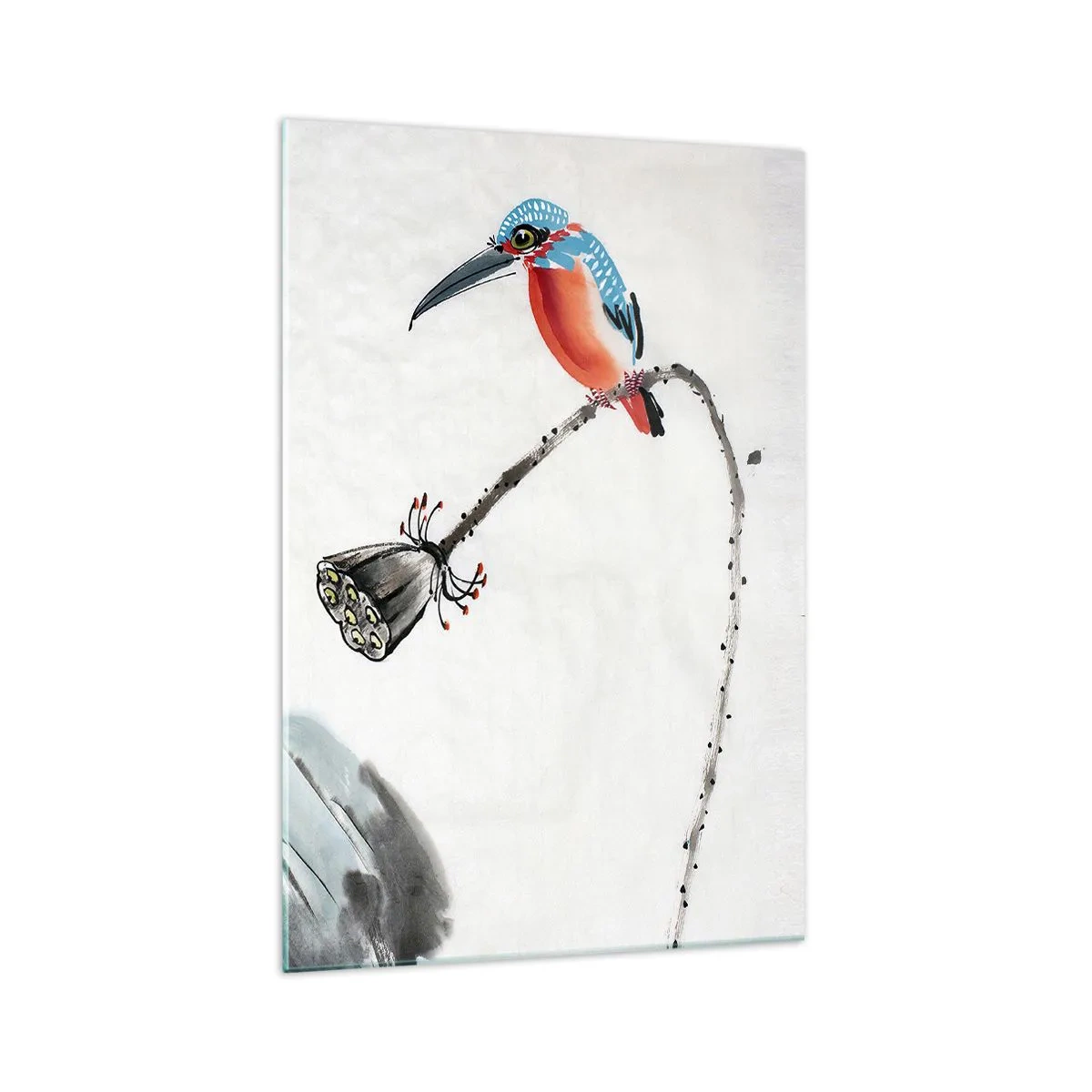 Billede på glas - Engenes liv - 70x100 cm