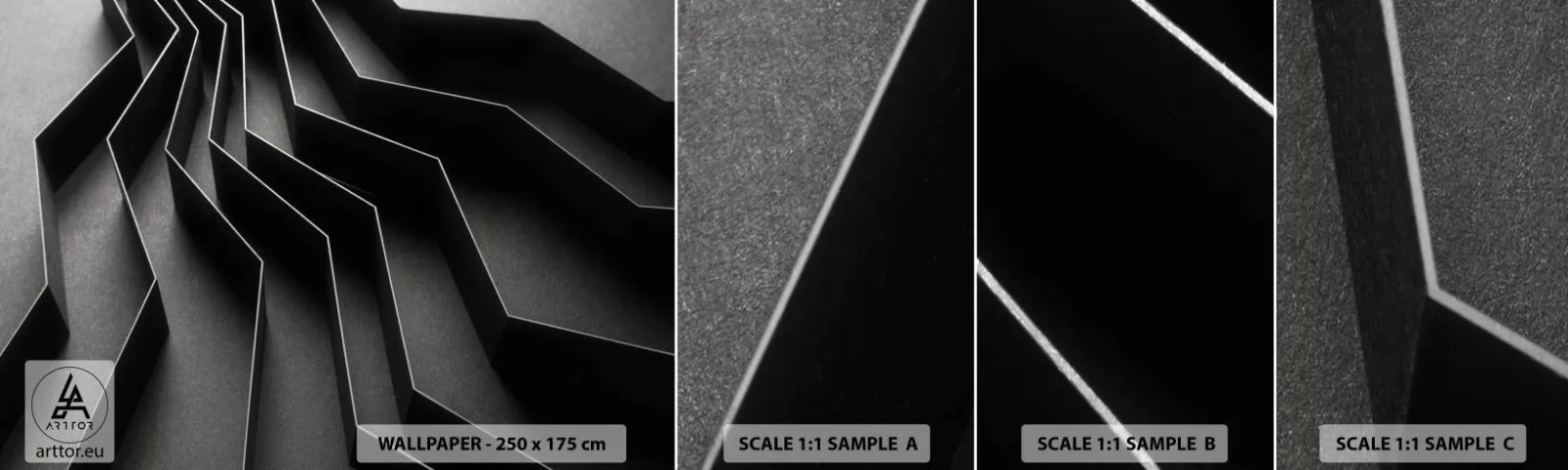 Fototapet Prøve Standard Eco - Rumlig orden - 3D, Labyrint, Moderne - 100x30 cm