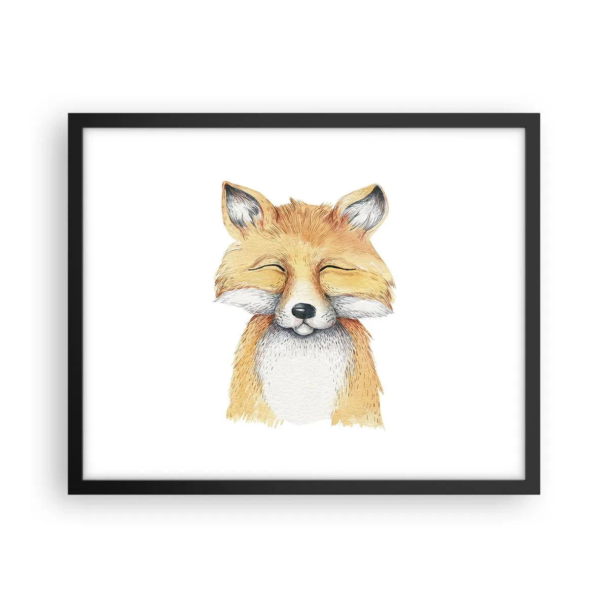 Plakat i sort ramme - Rævehumor - 50x40 cm