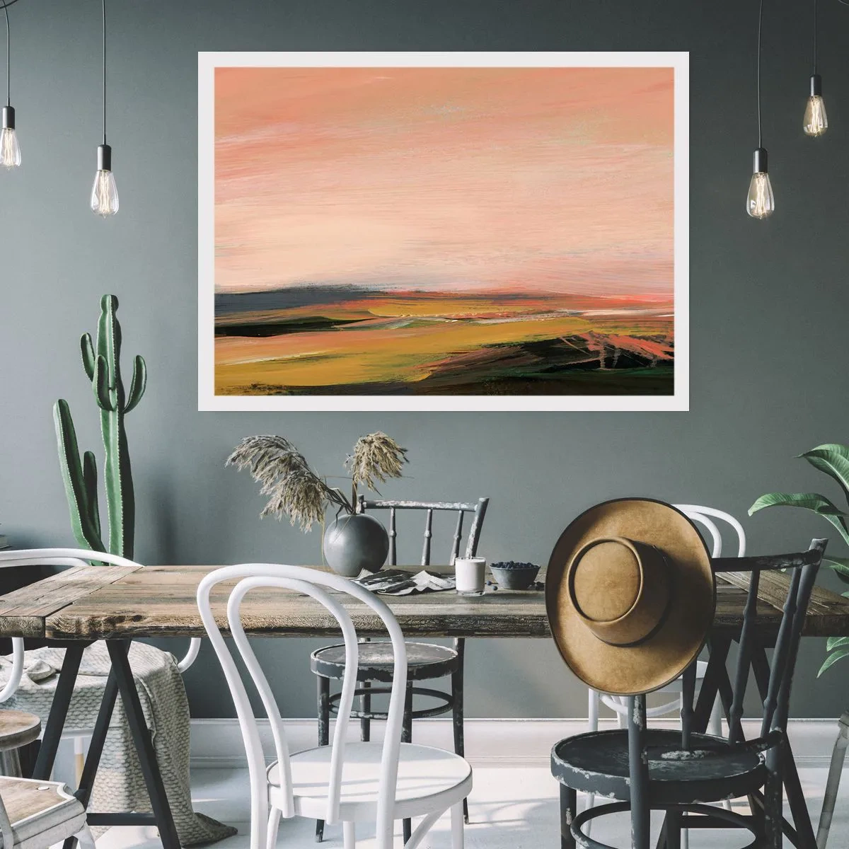 Plakat - I lyserøde toner - 50x40 cm