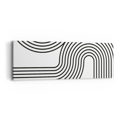 Lærredstryk - Billede på lærred - På en kurve - 90x30 cm