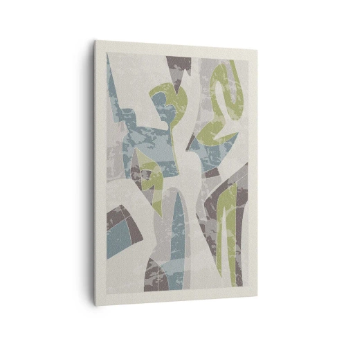 Lærredstryk - Billede på lærred - Komposition bag glas - 70x100 cm