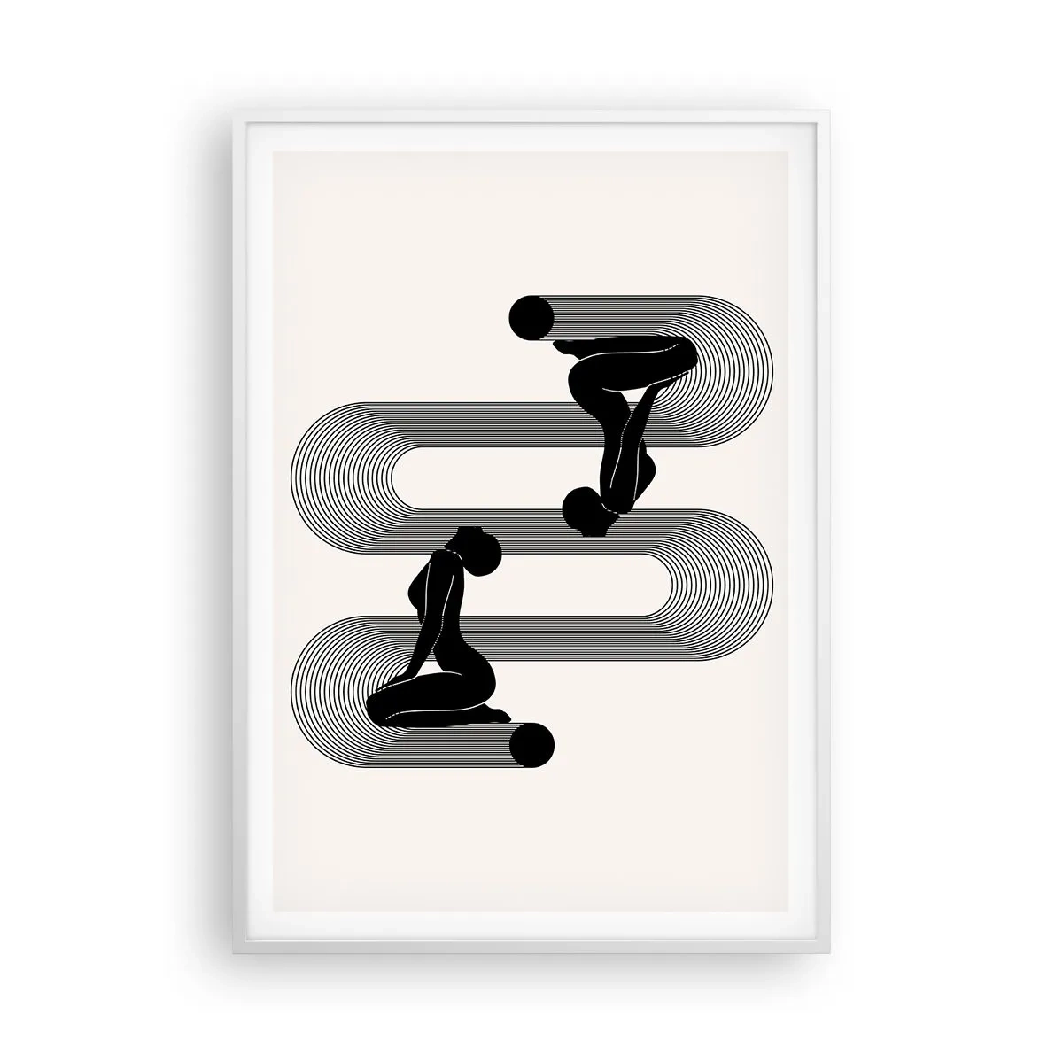 Plakat i hvid ramme - Sensuel symmetri - 70x100 cm