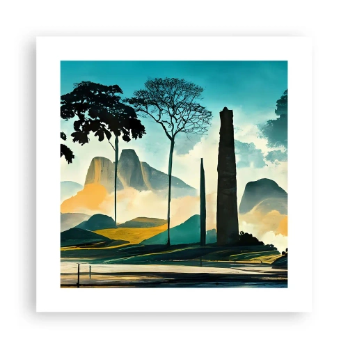 Plakat - Stadig højere og højere - 40x40 cm