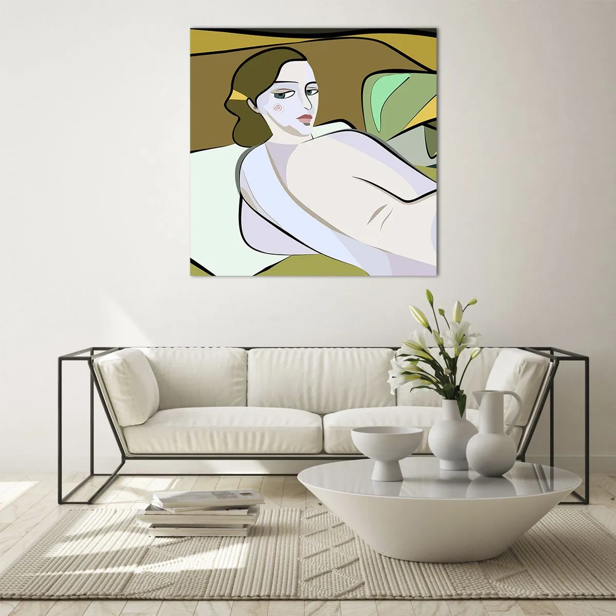 Billede på glas - Intimt portræt - 60x60 cm