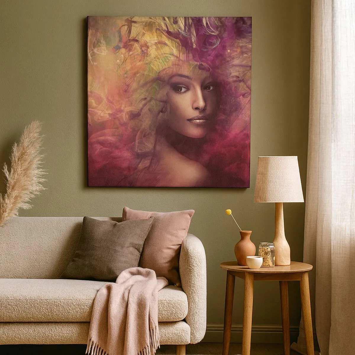 Lærredstryk - Billede på lærred - Her er jeg! - 30x30 cm