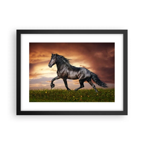 Plakat i sort ramme - Sort prins - 40x30 cm