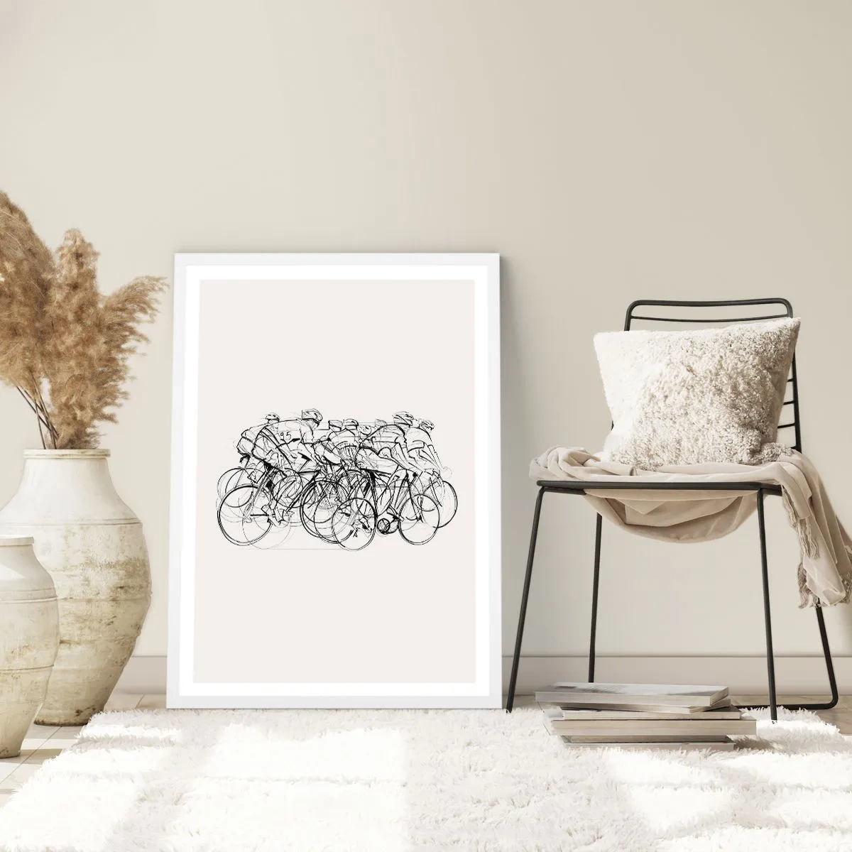 Plakat i hvid ramme - Sammen i et team - 40x50 cm