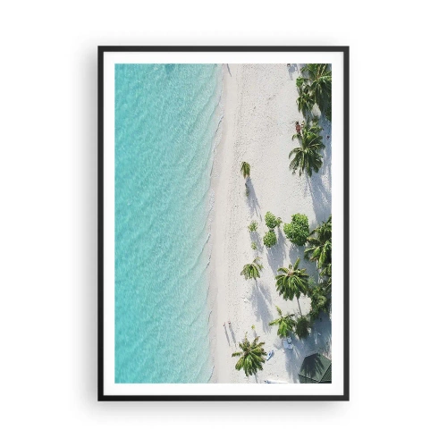 Plakat i sort ramme - Ferie i paradis - 70x100 cm