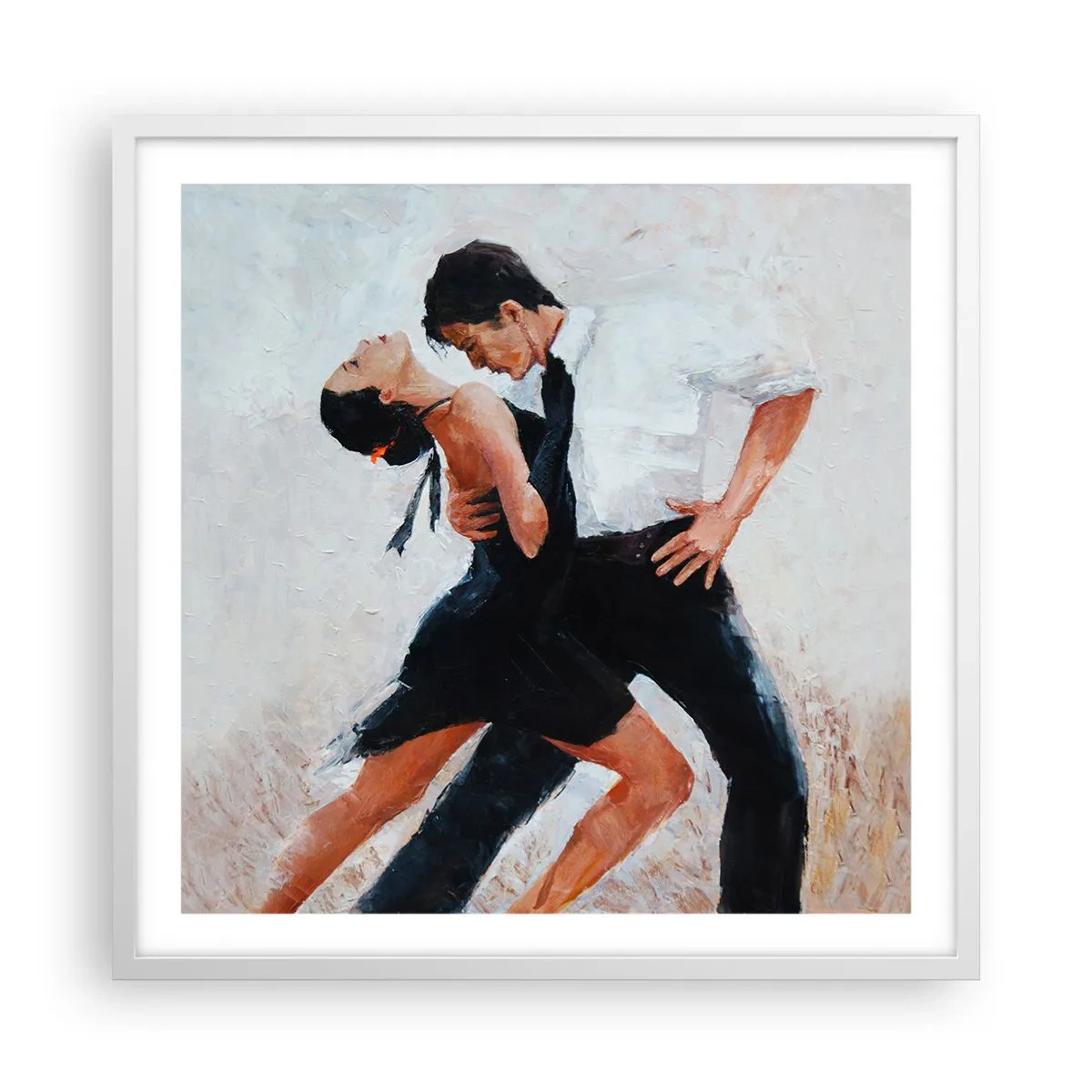 Plakat i hvid ramme - Mine drømmes tango - 60x60 cm