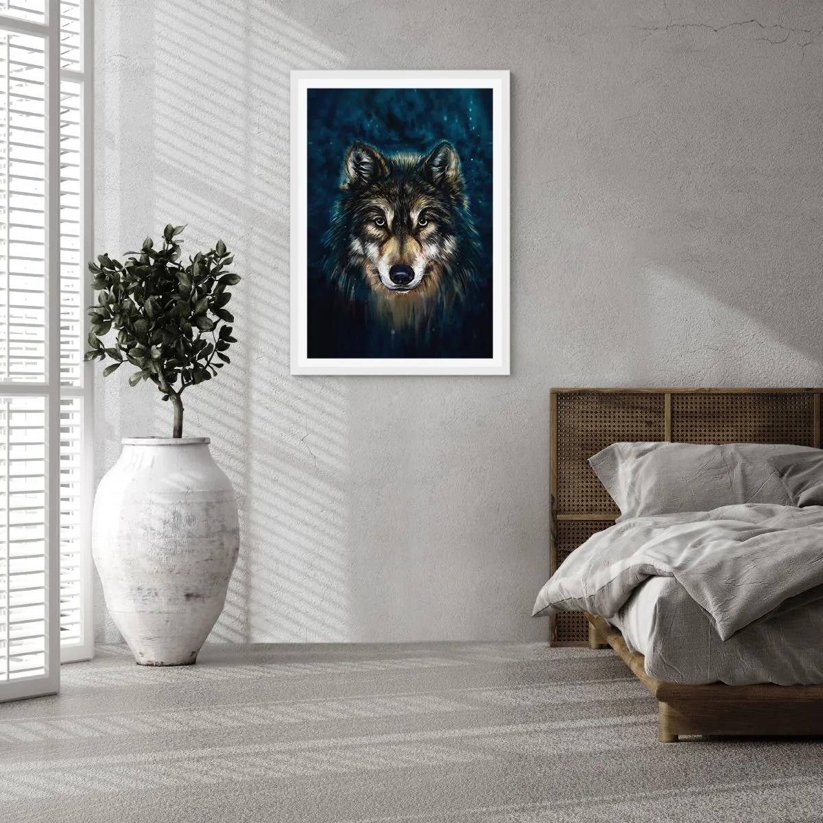 Plakat i hvid ramme - Alfa? Og omega - 70x100 cm