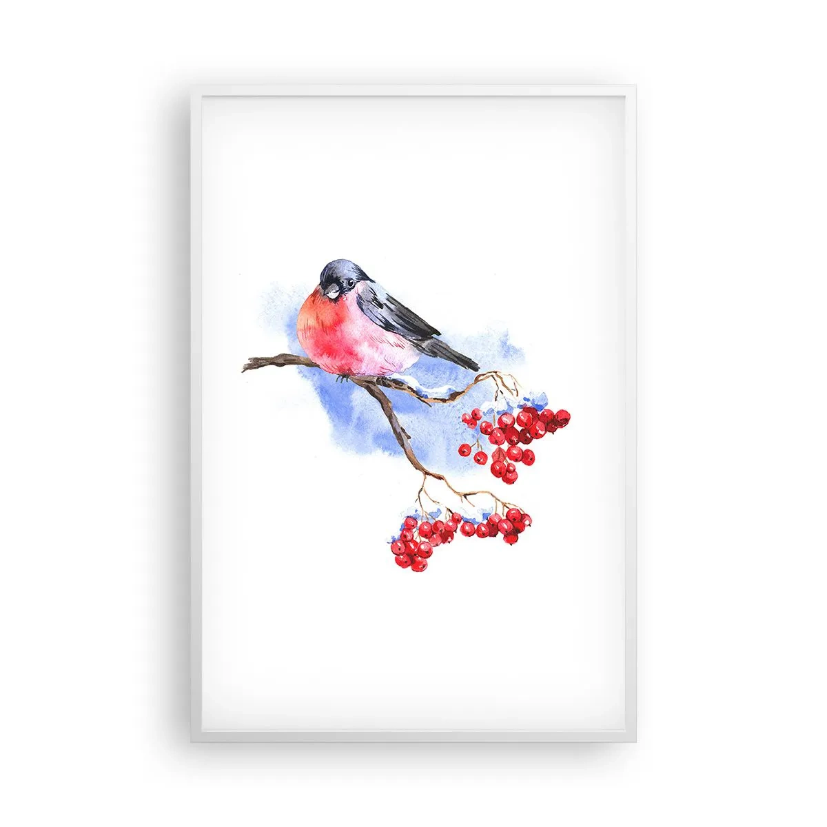 Plakat i hvid ramme - Vinter i farver - 61x91 cm