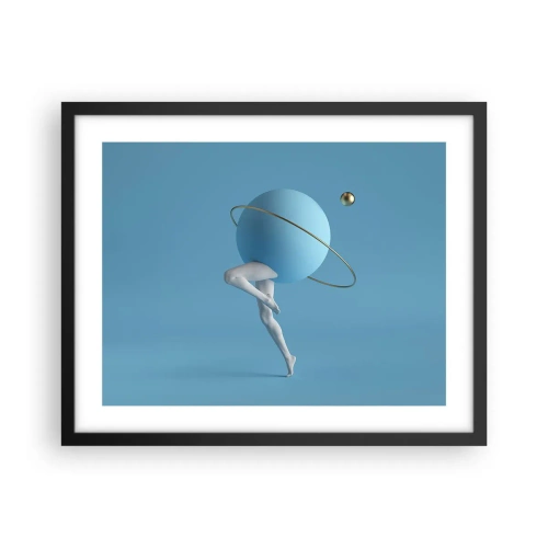 Plakat i sort ramme - Og planeterne går amok - 50x40 cm