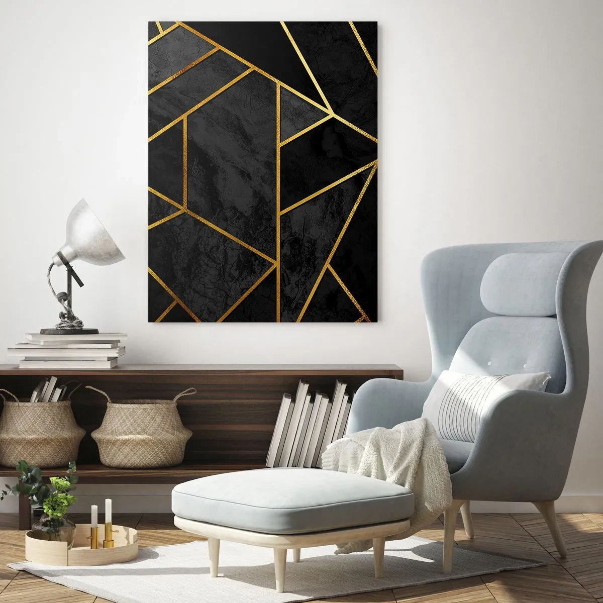 Billede på glas - Mørke og lys - 50x70 cm