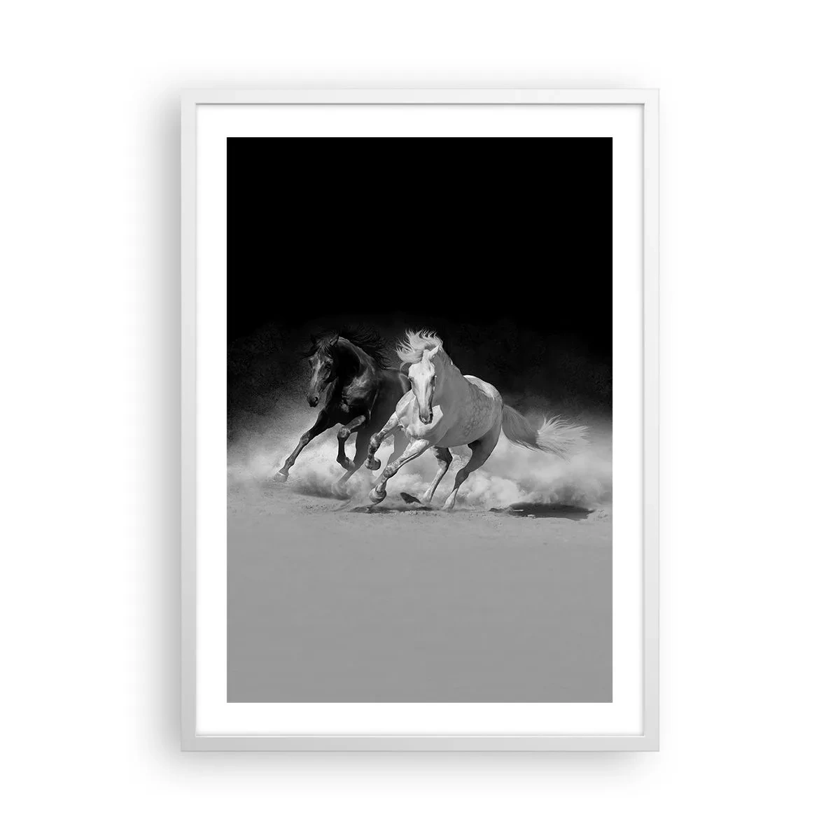 Plakat i hvid ramme - Frihedens galop - 50x70 cm