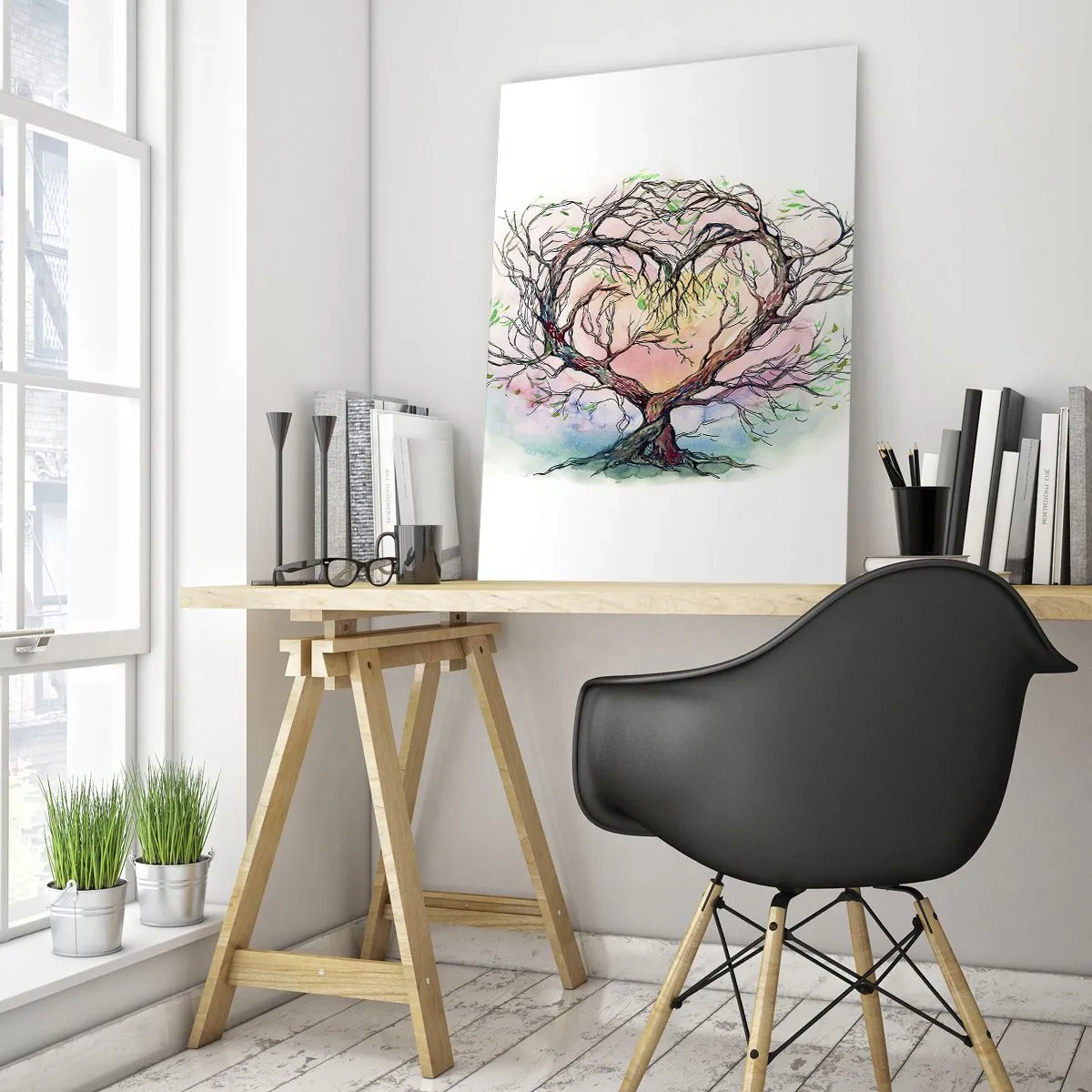 Billede på glas - Sammen mod stormene - 50x70 cm