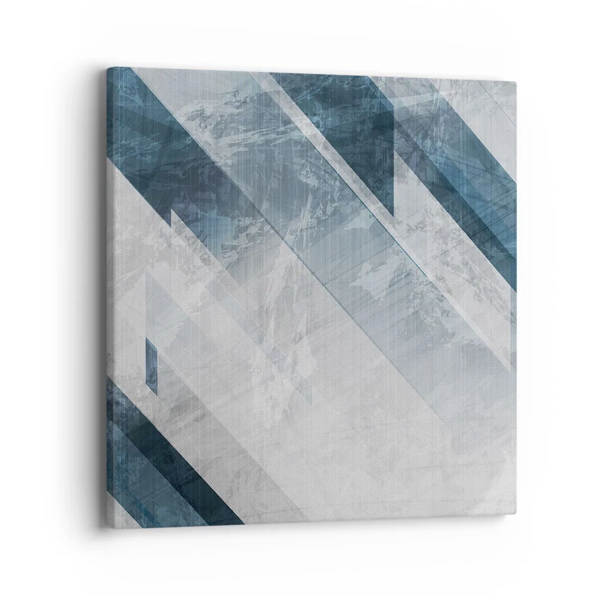 Lærredstryk - Billede på lærred - Rumlig komposition - bevægelse af gråtoner - 40x40 cm