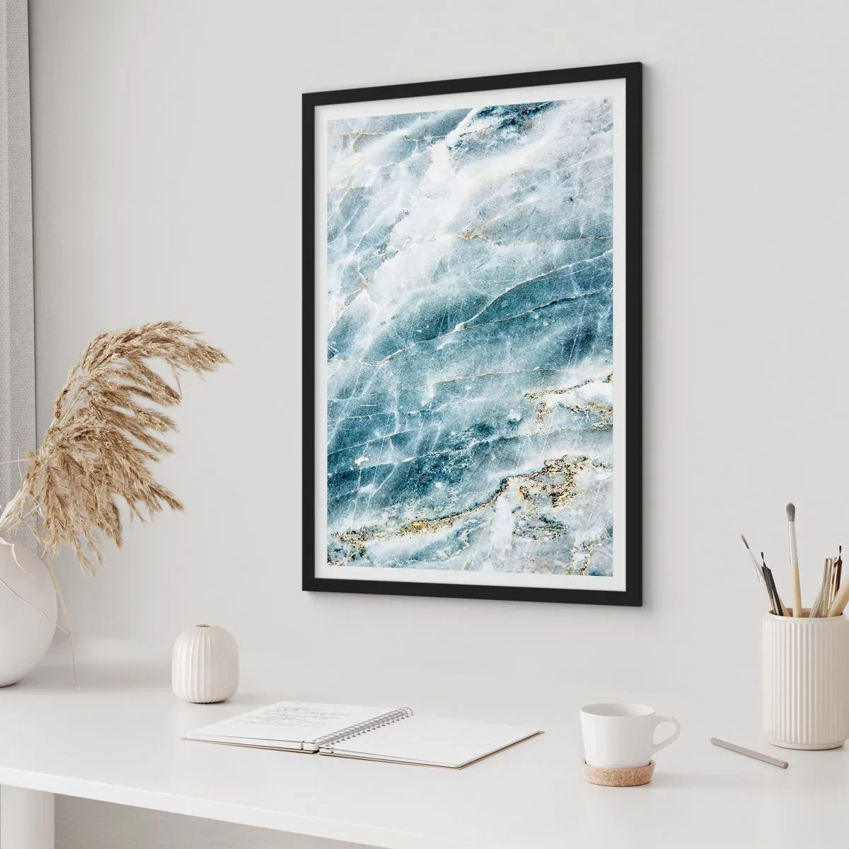 Plakat i sort ramme - Isverden - 40x50 cm