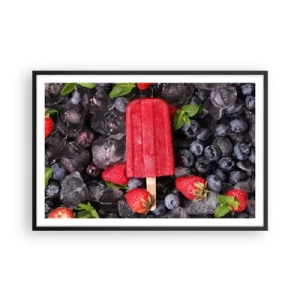 Plakat i sort ramme - En smag af varm sommer - 91x61 cm