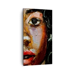 Lærredstryk - Billede på lærred - Sort og glitter - 45x80 cm