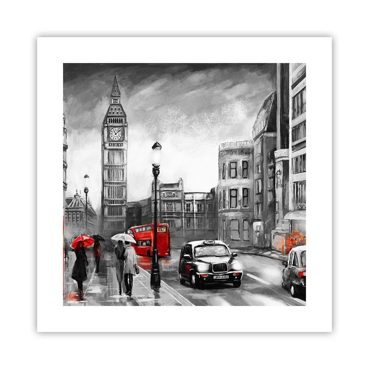 Plakat - Overhovedet ikke en grå by - 40x40 cm