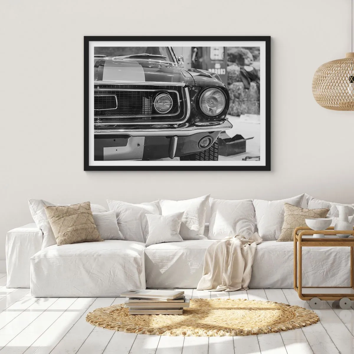 Plakat i sort ramme - Hård kørsel - 40x30 cm