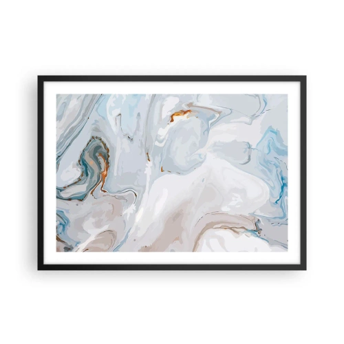 Plakat i sort ramme - Hvid opløftet - 70x50 cm
