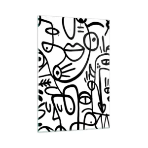 Billede på glas - Ansigter og luftspejlinger - 80x120 cm