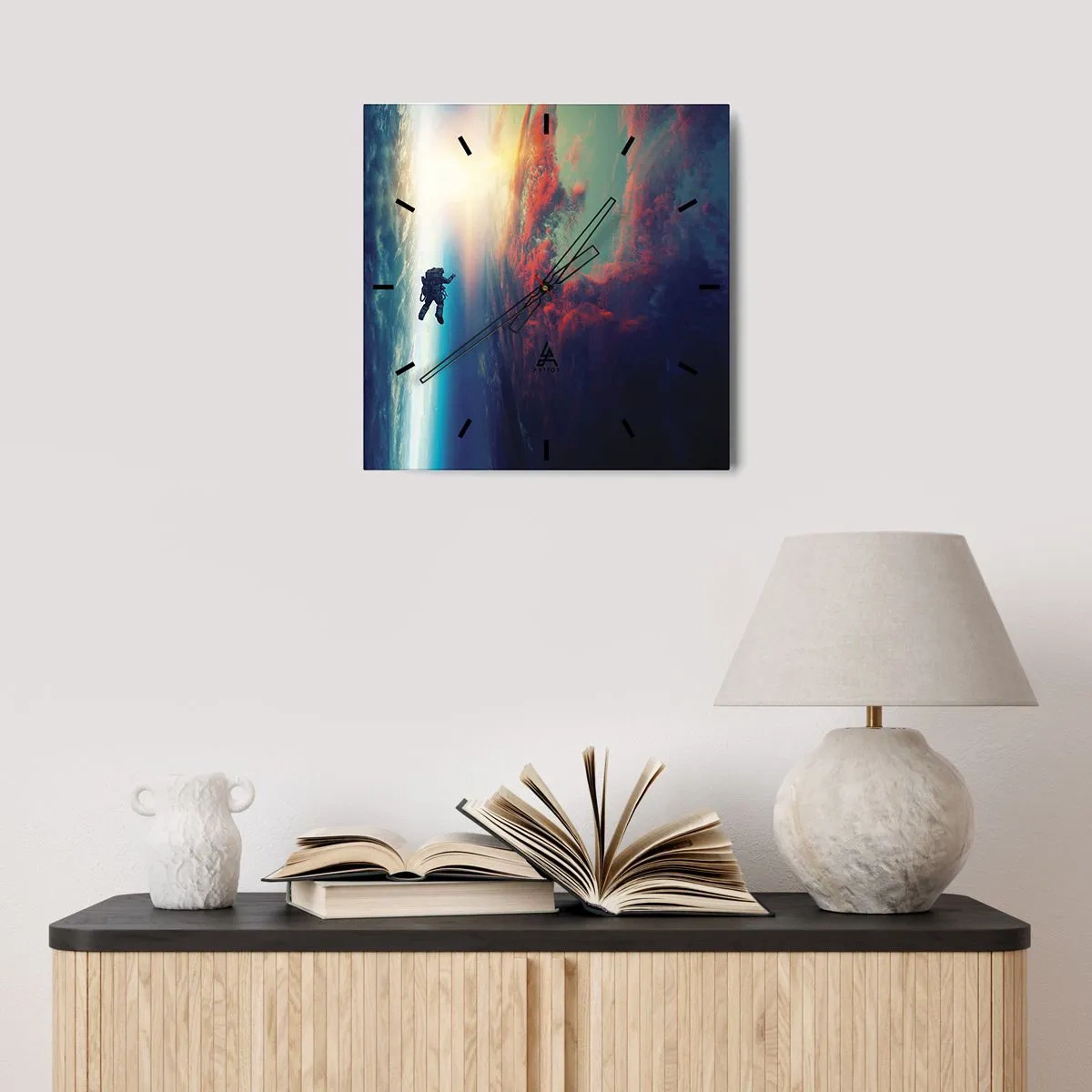 Vægur, Uret - Over for universet - 40x40 cm