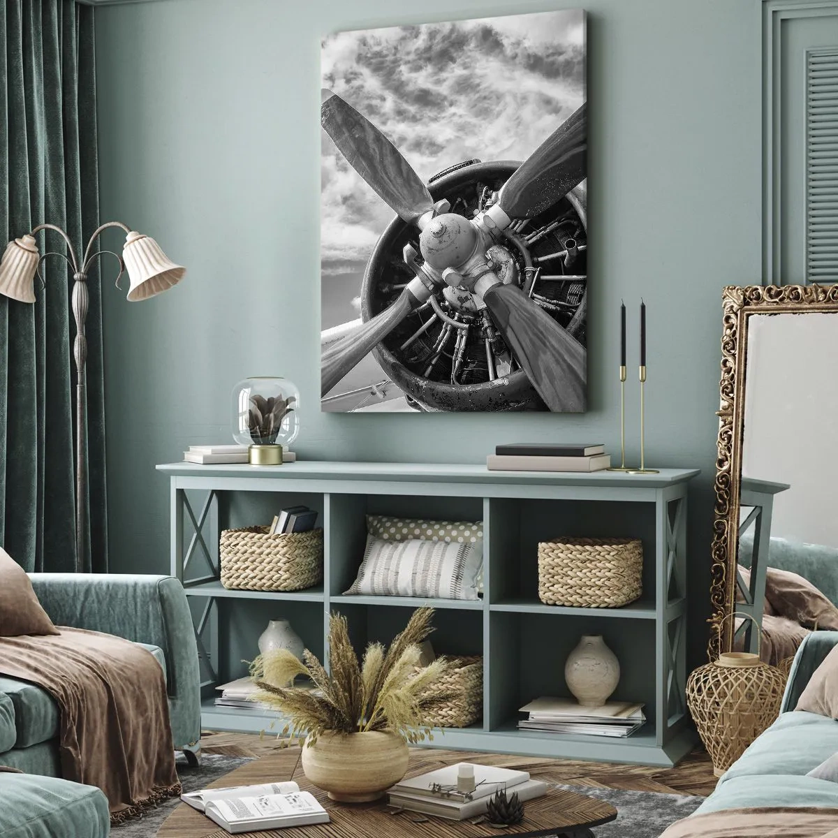 Lærredstryk - Billede på lærred - Himmelens erobrer - 55x100 cm