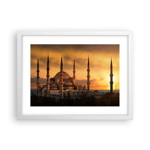 Plakat i hvid ramme - Gud er stor - 40x30 cm