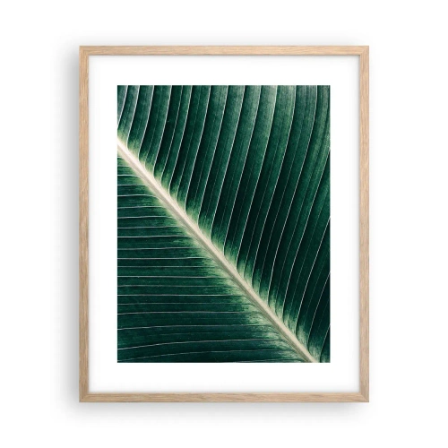 Plakat i ramme af lyst egetræ - Naturens rytme - 40x50 cm