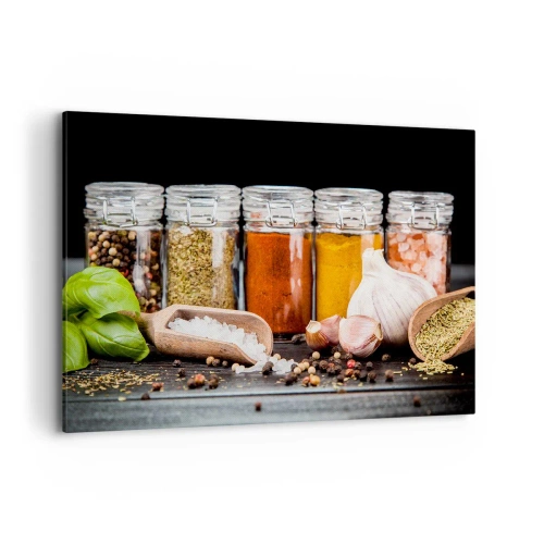 Lærredstryk - Billede på lærred - For at livet kan smages - 100x70 cm