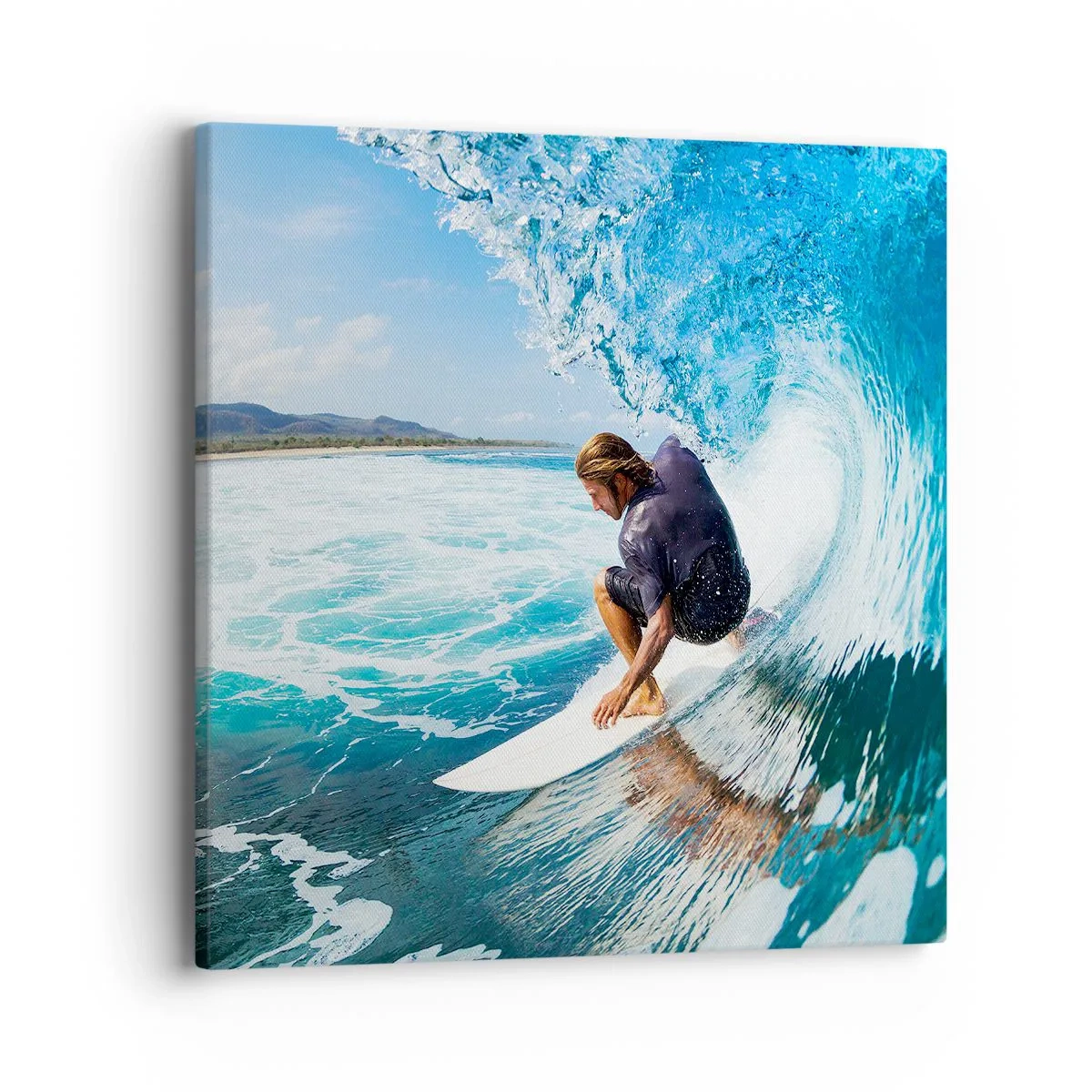 Lærredstryk - Billede på lærred - Danser med bølgerne - 40x40 cm