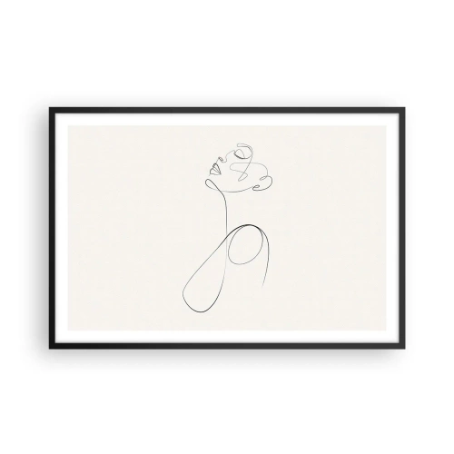 Plakat i sort ramme - Sløjfet i drømme - 91x61 cm