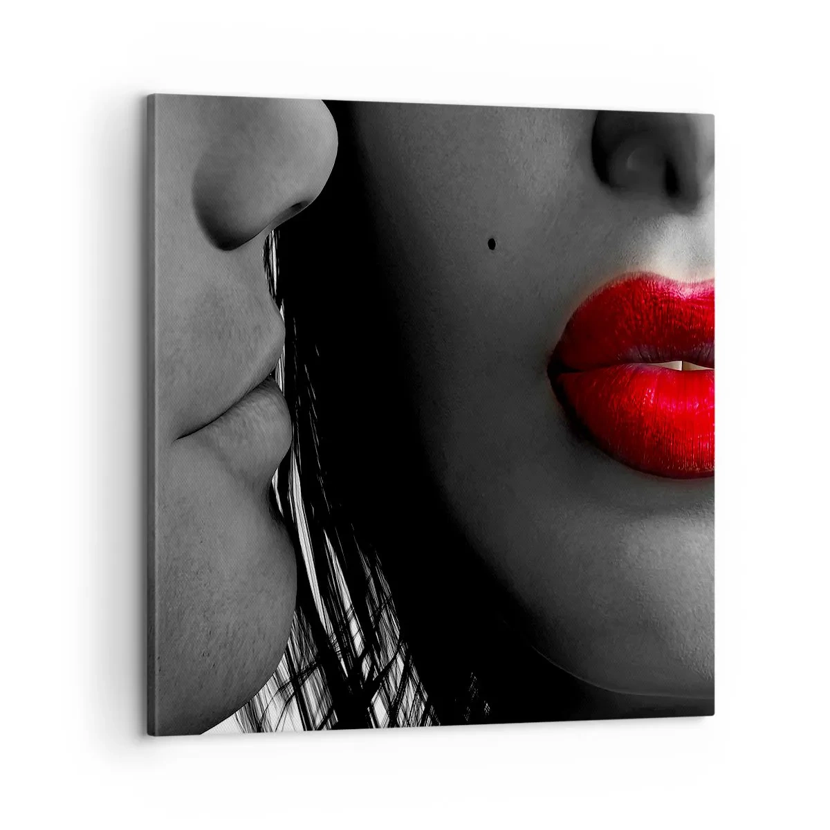 Lærredstryk - Billede på lærred - Ansigt til ansigt  - 60x60 cm