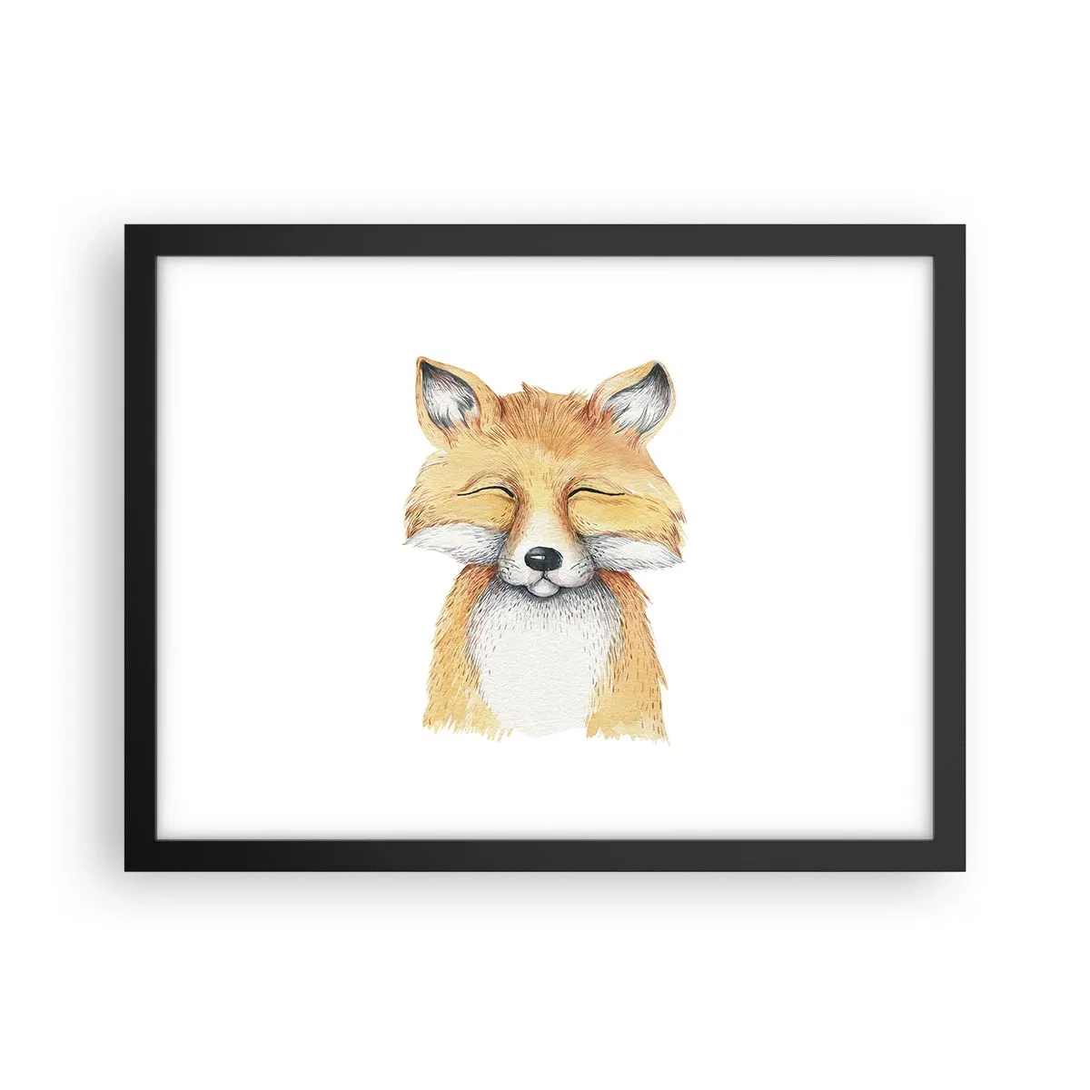 Plakat i sort ramme - Rævehumor - 40x30 cm