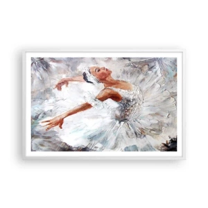 Plakat i hvid ramme - Blød og let som tyl - 91x61 cm