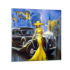 Billede på glas - Nocturne for violin og kærlighed - 70x70 cm