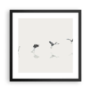 Plakat i sort ramme - Fire enkle trin - 40x40 cm