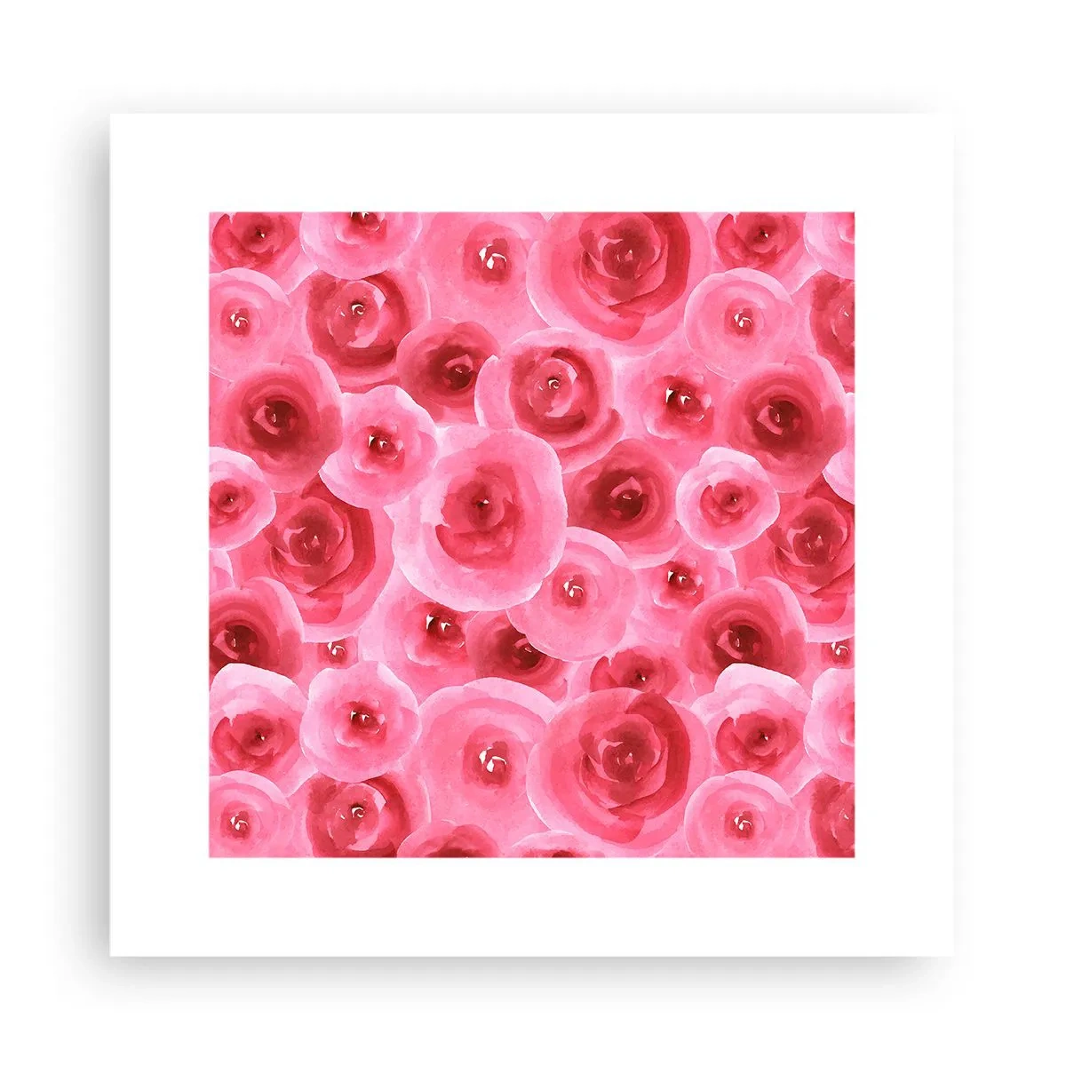 Plakat - Roser under og over - 30x30 cm