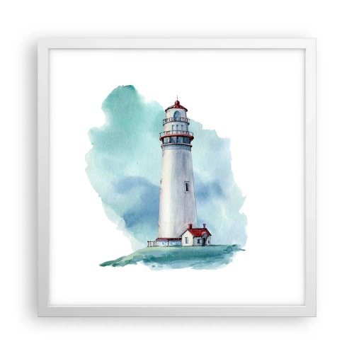 Plakat i hvid ramme - Det blås blide søster - 40x40 cm