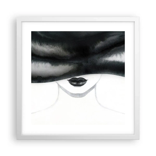 Plakat i hvid ramme - Et sensuelt mysterium - 40x40 cm
