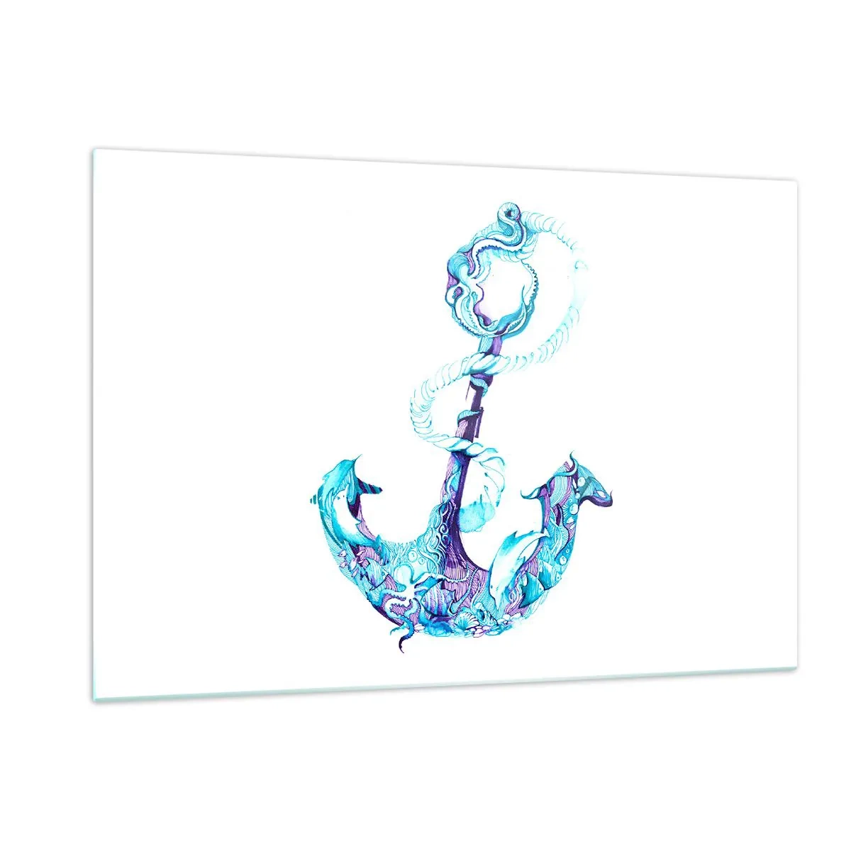 Billede på glas - Forvalter af havets hemmeligheder - 120x80 cm