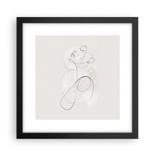 Plakat i sort ramme - Spiralen af skønhed - 30x30 cm