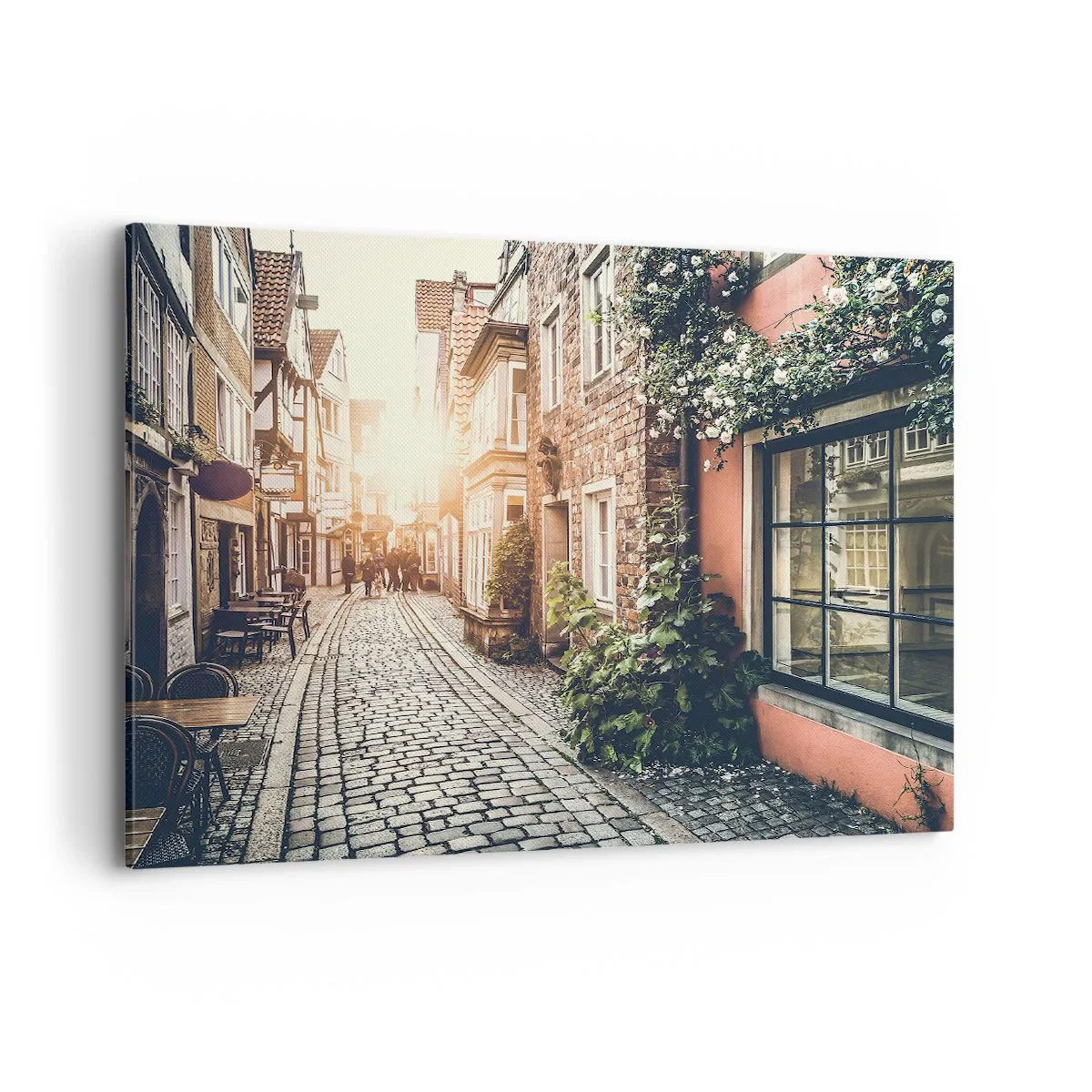 Lærredstryk - Billede på lærred - En rosengyde i et lyserødt skær - 100x70 cm